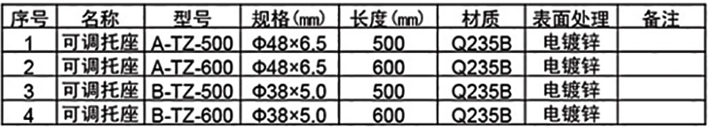 可調托座